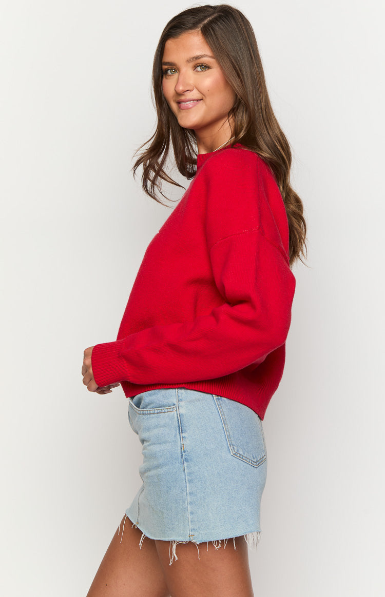 Zami Red Bow Sweater Image