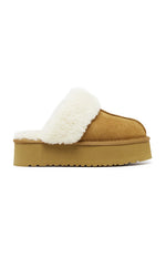 Therapy Ziggy Tan Suede Cow Slippers Image