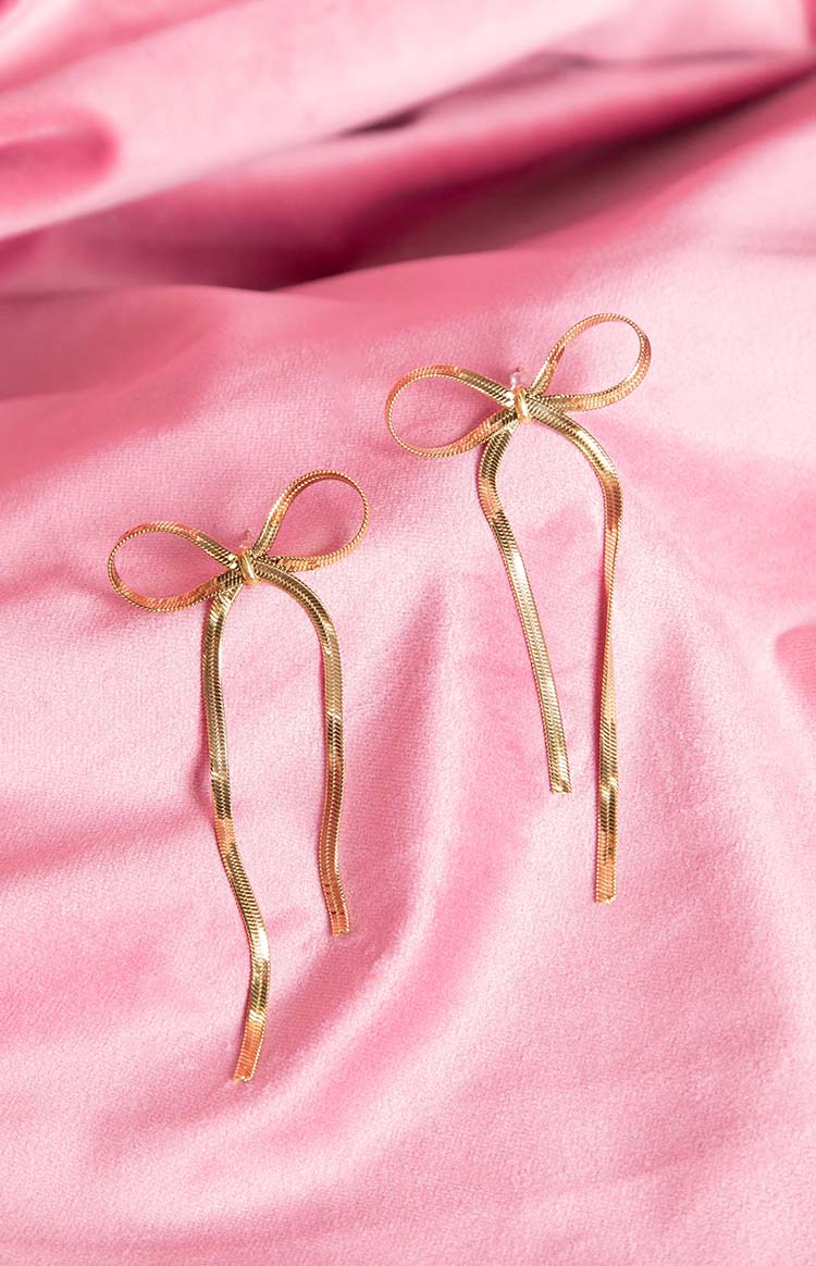 Zenith Gold Bow Earrings (FREE over $130) Image