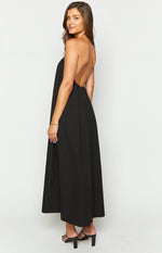 Ziggy Black Halter Neck Maxi Dress Image