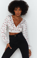 Zippy Wrap Blouse Floral Image