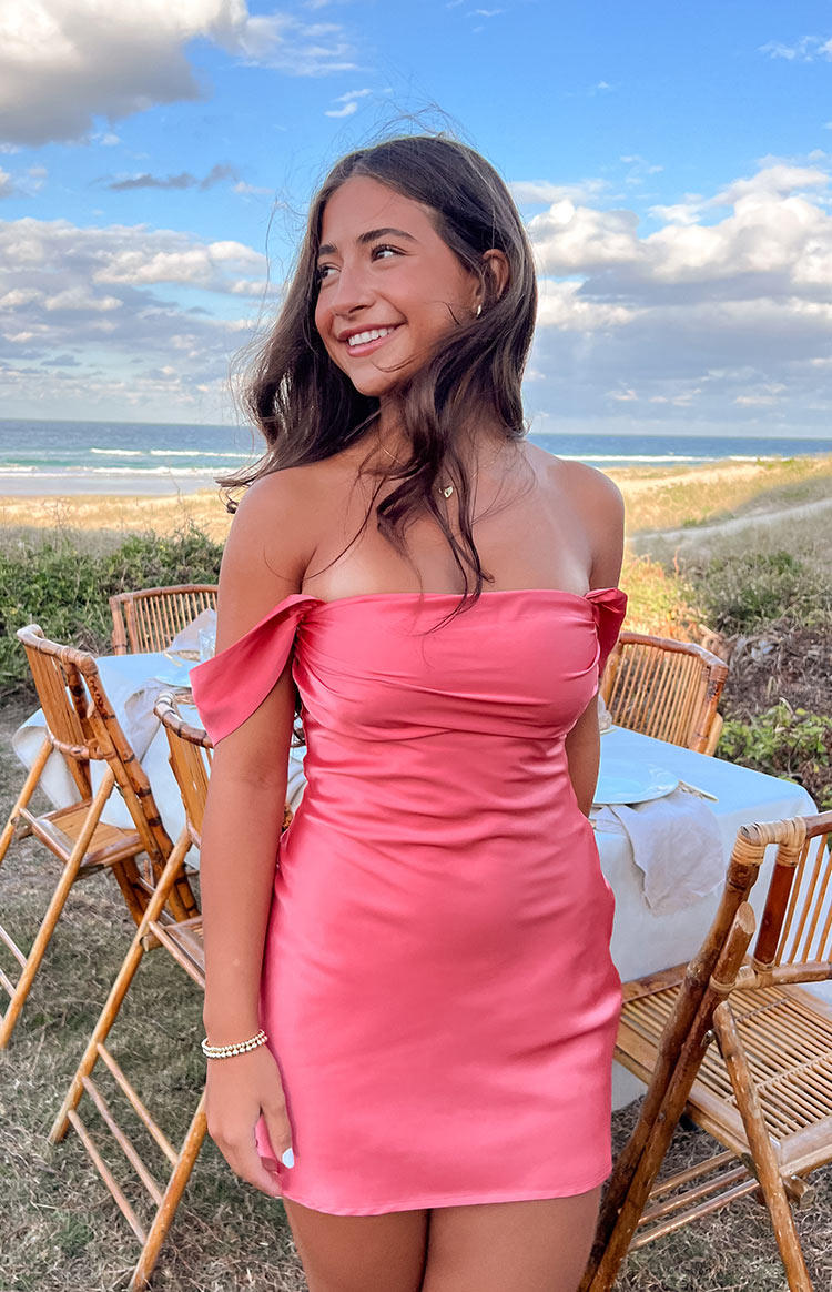 Zoella Pink Off The Shoulder Mini Dress Image