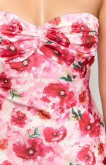 Ashley Pink Floral Formal Maxi Dress Image