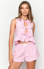 Baxter Pink Gingham Shorts Image