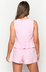 Baxter Pink Gingham Top Image