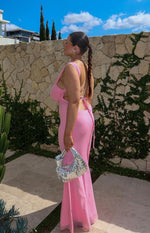 Beverley Pink Mesh Maxi Dress Image