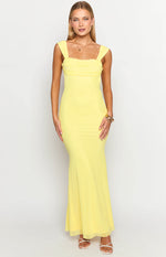 Beverley Yellow Mesh Maxi Dress Image