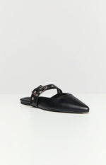 Billini Halsy Black Mules Image