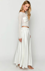 Clementine White Maxi Skirt Image