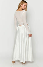 Clementine White Maxi Skirt Image