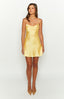 Come And Get It Yellow Party Mini Dress