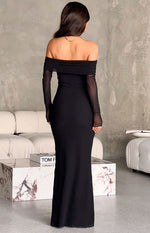 Coraline Black Long Sleeve Maxi Dress Image