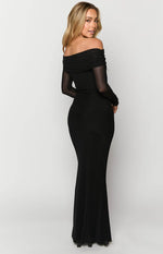 Coraline Black Long Sleeve Maxi Dress Image