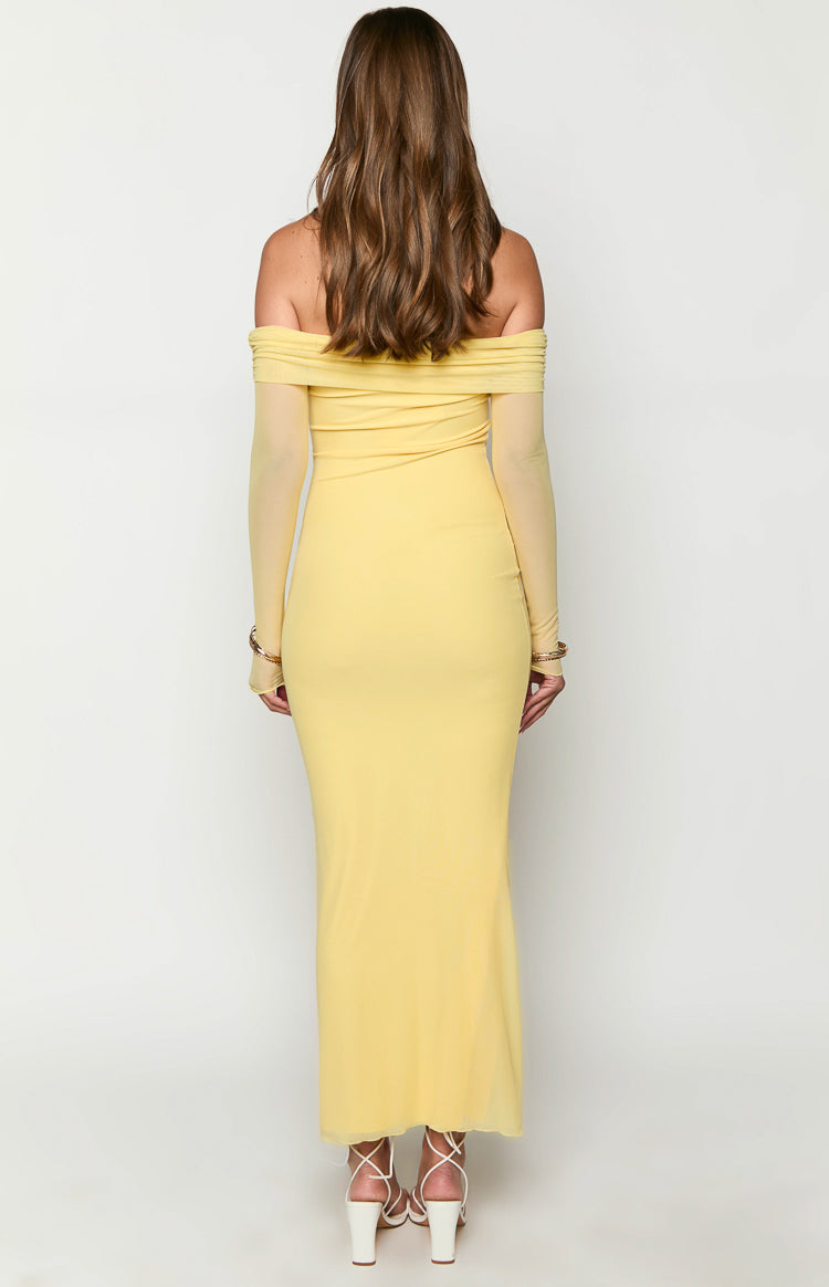 Coraline Yellow Long Sleeve Maxi Dress Image