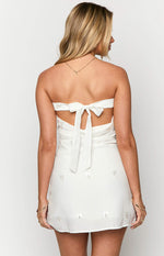 Ellie White Embellished Strapless Mini Dress Image