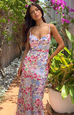 Laufry Yellow Floral Print Maxi Dress Image