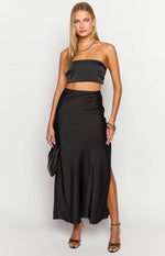 Genevieve Black Maxi Skirt Image