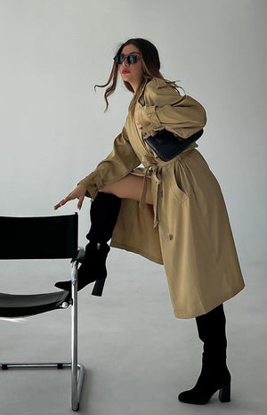 Giselle Beige Trench Coat