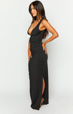 Harlow Black V-Neck Maxi Dress Image