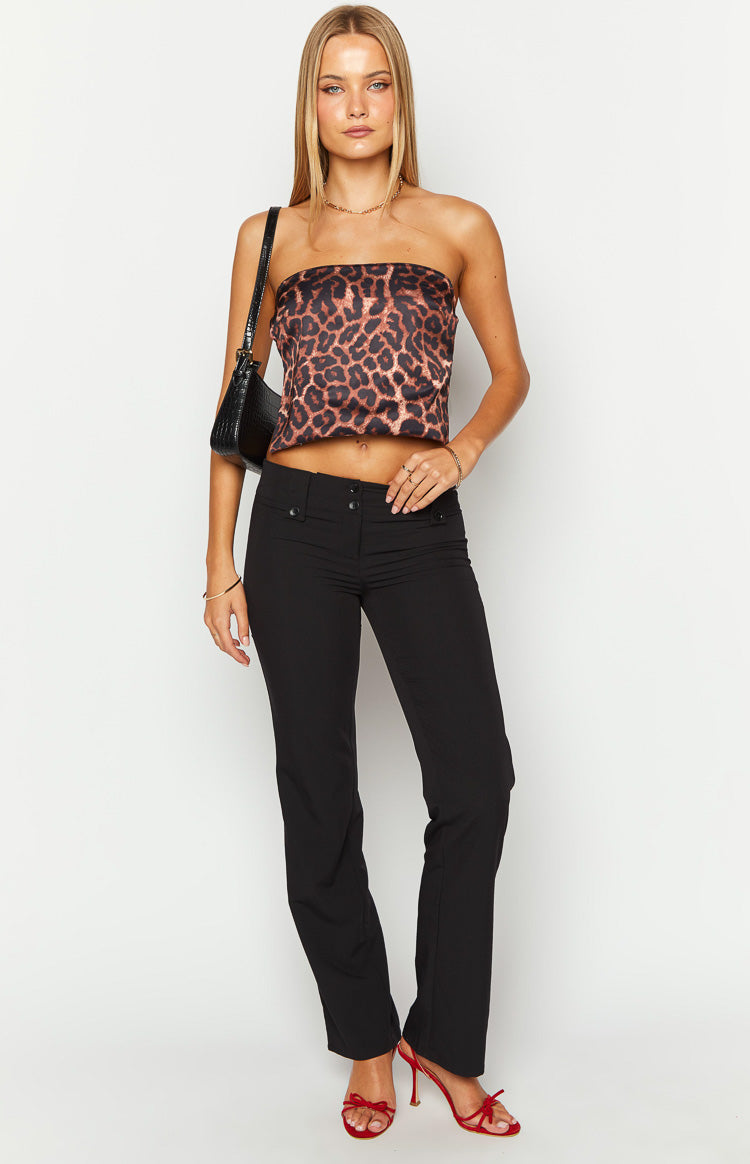 Ibiza Leopard Print Strapless Top Image