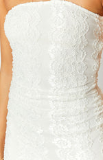 Imogen White Lace Strapless Maxi Dress Image