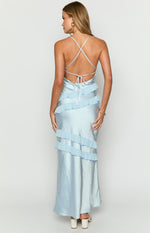 Inara Blue Ruffle Maxi Dress Image