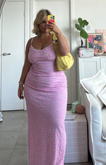 Kata Pink Lace Maxi Dress Image