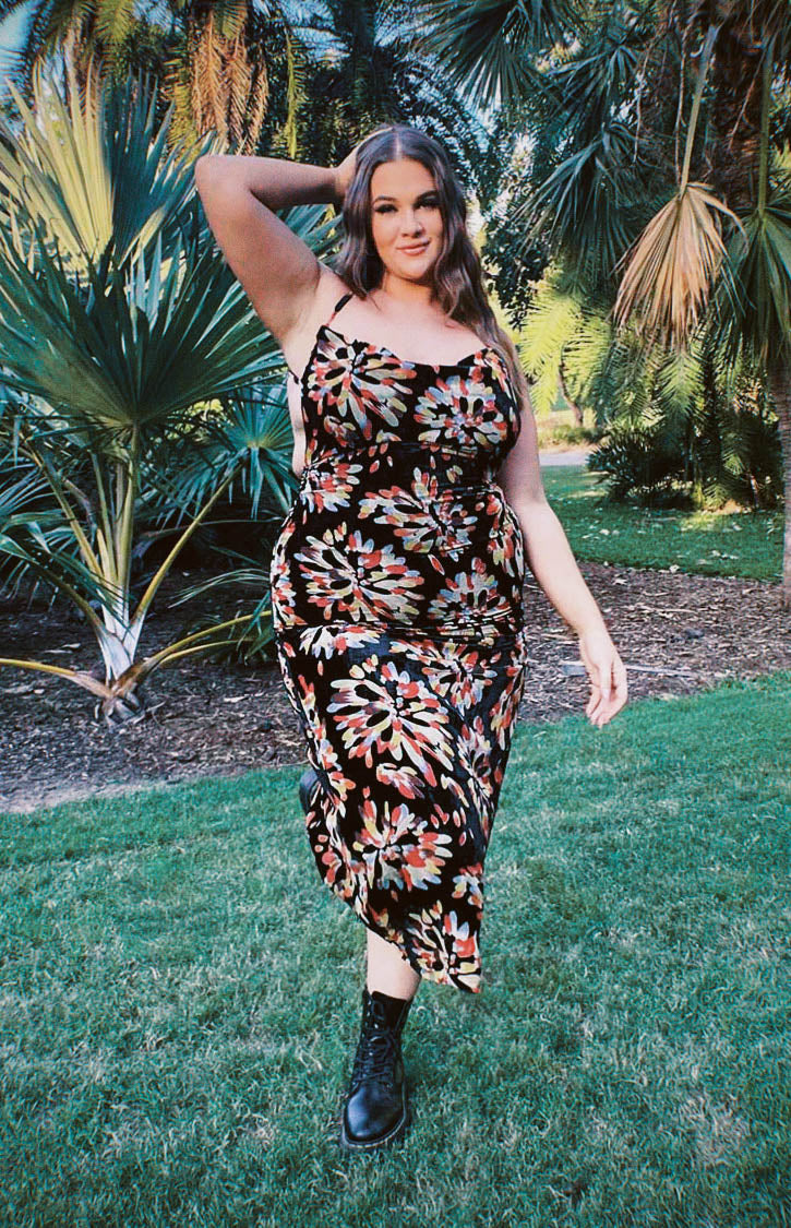 Lana Orange Print Maxi Dress Image