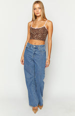 Lilu Leopard Cami Crop Top Image