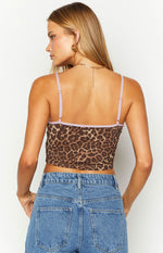 Lilu Leopard Cami Crop Top Image