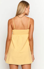 Lotus Love Affair Yellow Mini Dress Image