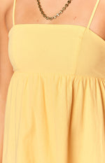 Lotus Love Affair Yellow Mini Dress Image