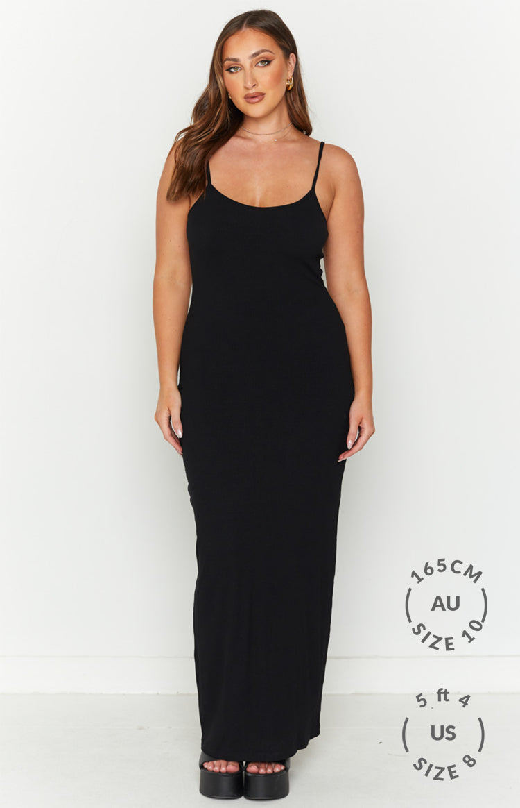 Melrose Black Maxi Dress Image