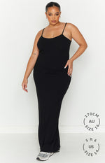 Melrose Black Maxi Dress Image