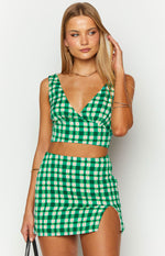 Miranda Green Check Mini Skirt Image