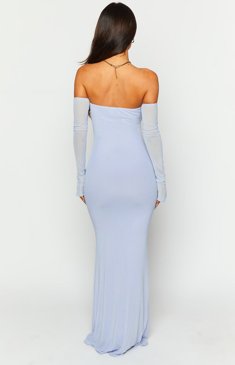 Odette Lilac Long Sleeve Formal Maxi Dress Image