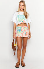 Ottie Dolce Vita Print Shorts Image