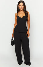 Rune Black Chiffon Jumpsuit Image