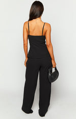 Rune Black Chiffon Jumpsuit Image