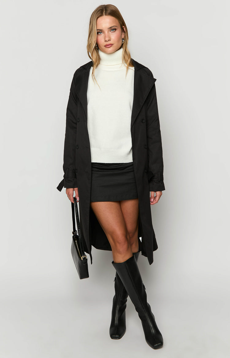 Santos Black Trench Coat Image