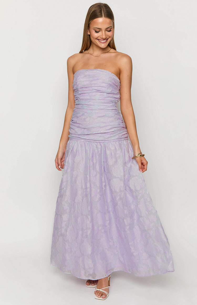 Sinclair Lilac Strapless Maxi Dress Image