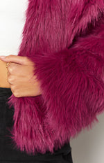 Sophie Purple Faux Fur Jacket Image