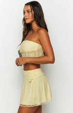 Stay Yellow Mesh Mini Skirt Image