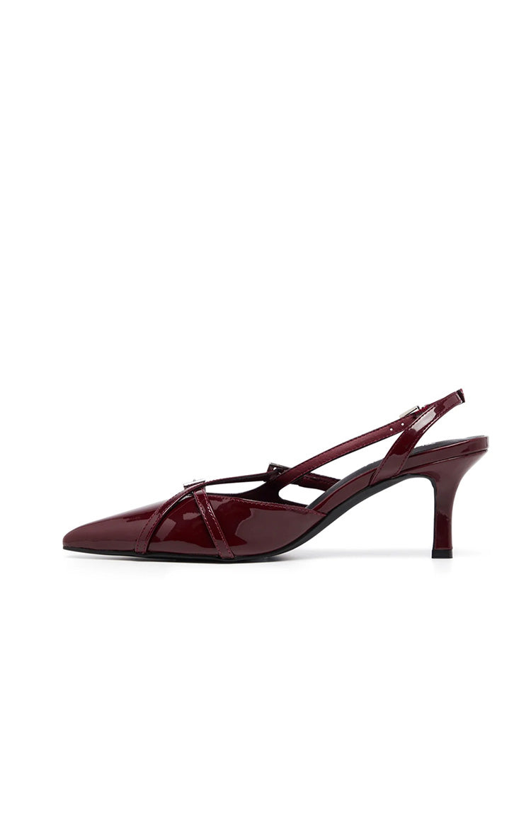 Therapy Juicy Red Patent Slingback Heels Image