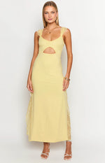 Tiana Yellow Lace Maxi Dress Image