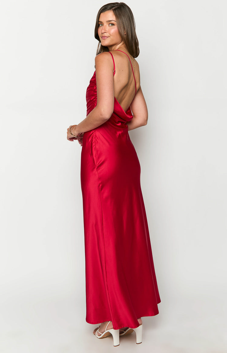 Tina Red Formal Maxi Dress Image