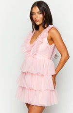 Tori Pink Tulle Mini Dress Image