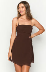 Trinin Brown Mini Dress Image