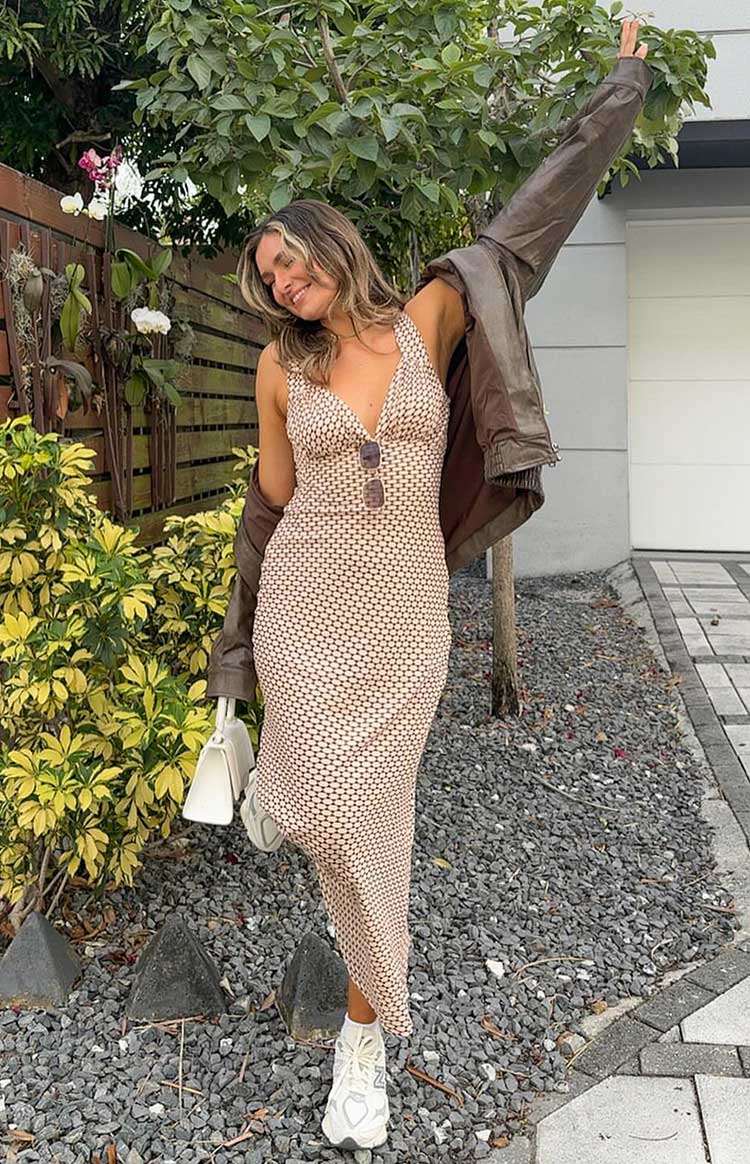 Verlaine Beige Maxi Dress Image