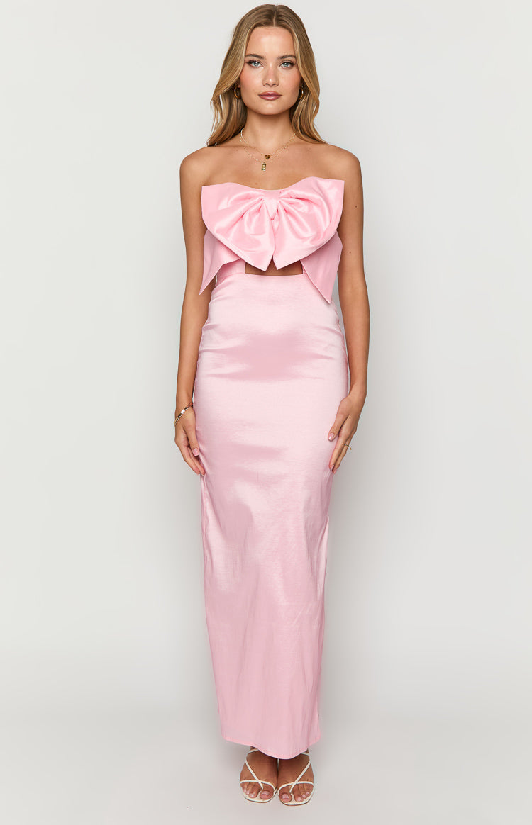 Viar Pink Bow Maxi Dress Image